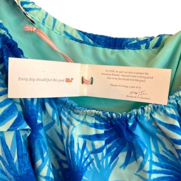 Vineyard Vines One Shoulder Electric Palm Dress Size 4 NWT - Picture 10 of 13